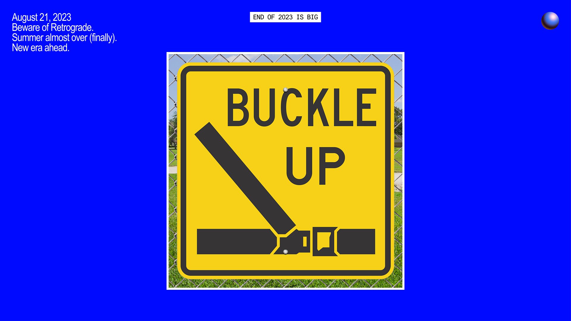 buckle up